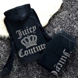 Juicy Couture Trackpants Tracksuit Black Velvet